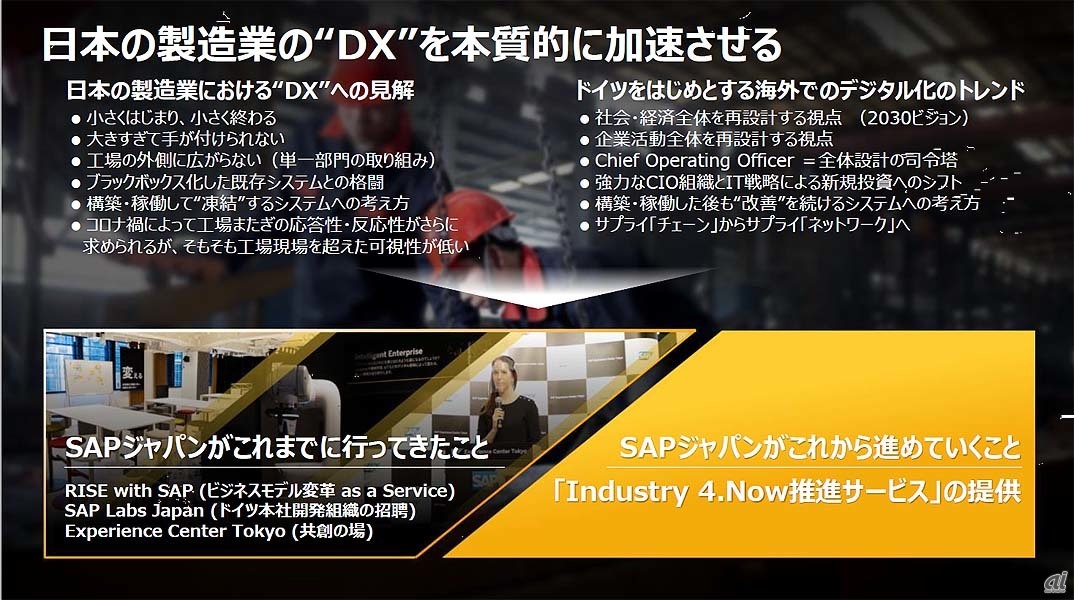 日本の製造業のDXを本質的に加速させるための同社の取り組み