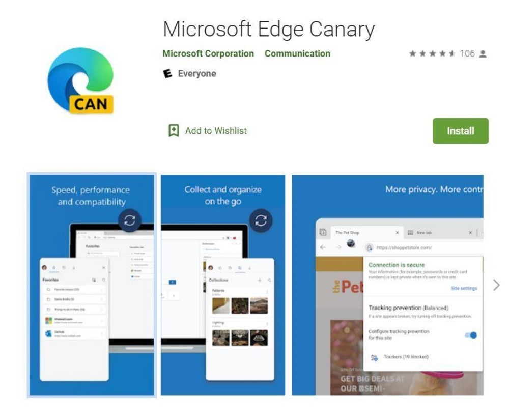 Microsoft Edge Canary