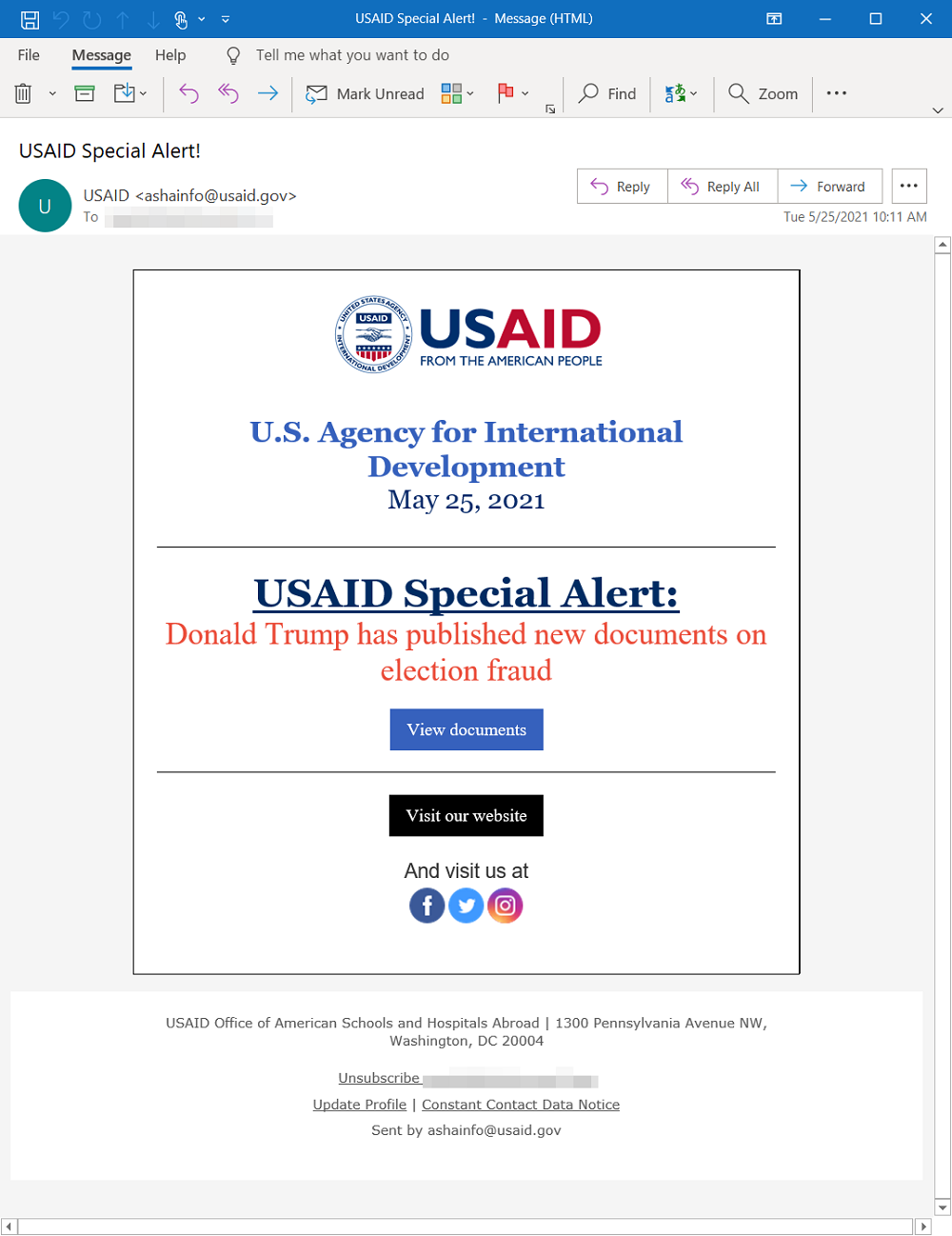Microsoft warns of current Nobelium phishing campaign impersonating USAID