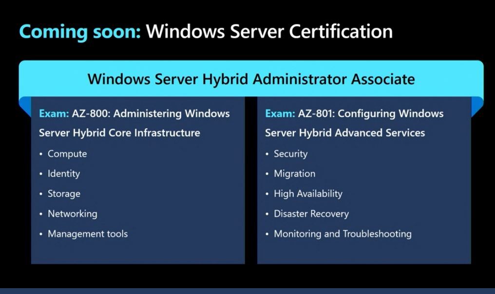Windows Server certification