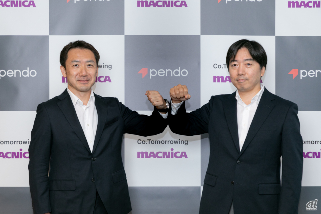 Pend.io Japan カントリーマネージャーの高山清光氏（左）とマクニカ ネットワークス カンパニー バイスプレジデントの吉井泰之氏