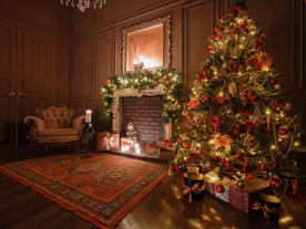 ホリデーシーズン向け「Zoom」背景--クリスマスツリーや冬の景色で季節感を演出