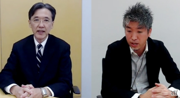 （左から）JBCC 取締役副社長 薮下真平氏、同社プラットフォーム・ソリューション事業部長 大島貴幸氏