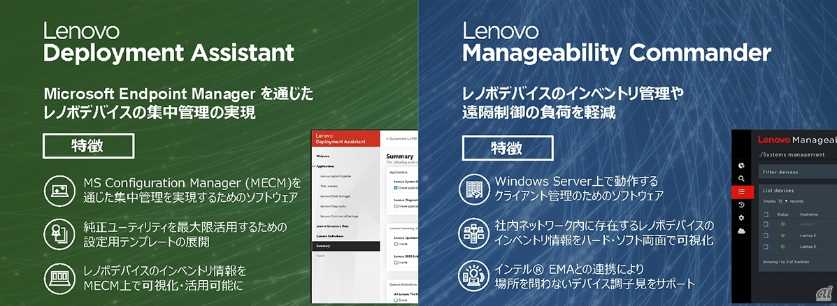 Deployment AssistantとManageability Commanderの概要
