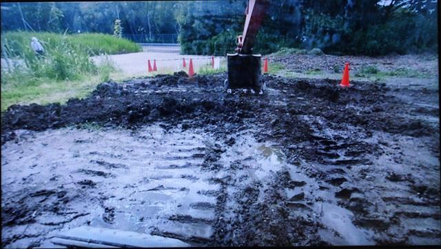 我孫子事業所側にあるパワーショベルから見た映像