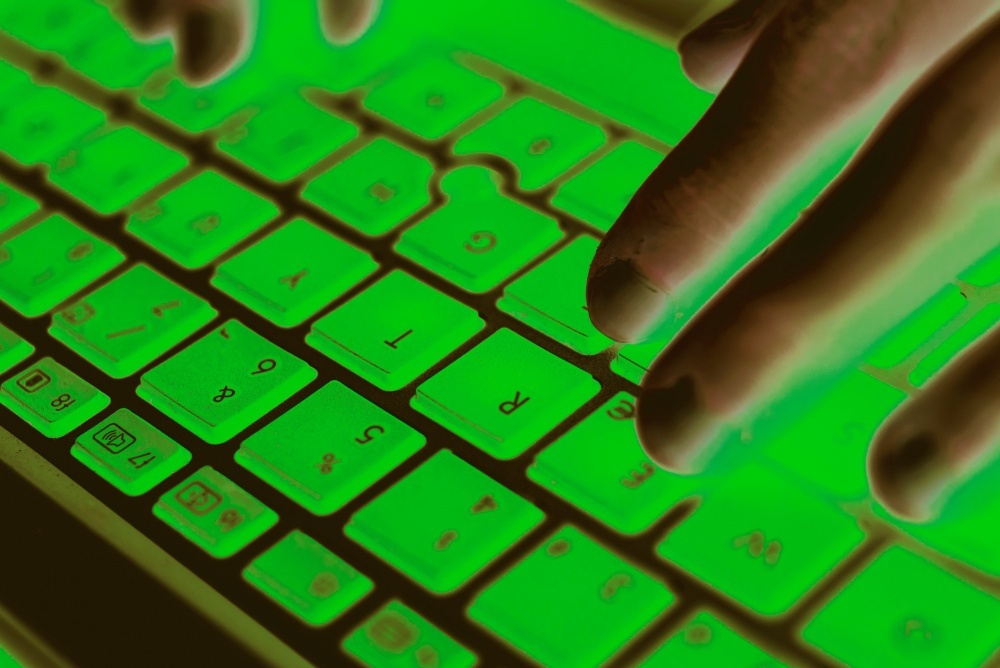 緑色のキーボード