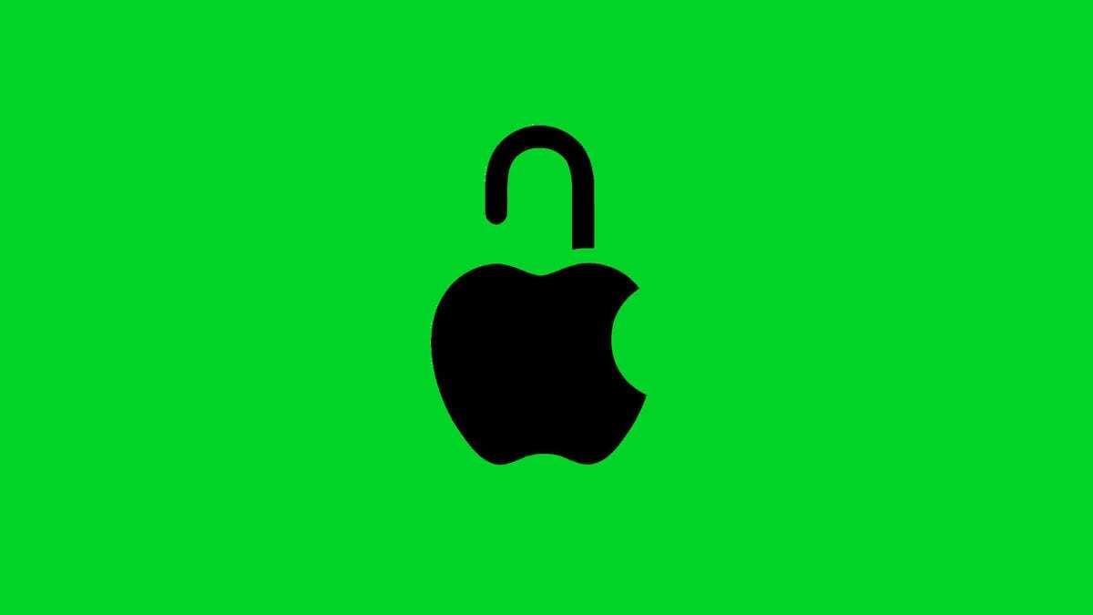 Appleのロゴを南京錠のようにしたイメージ