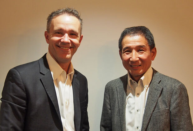 Pratexo 最高経営責任者のBlaine Mathieu氏（左）とアジア太平洋・日本ディレクターの柳原孝志氏