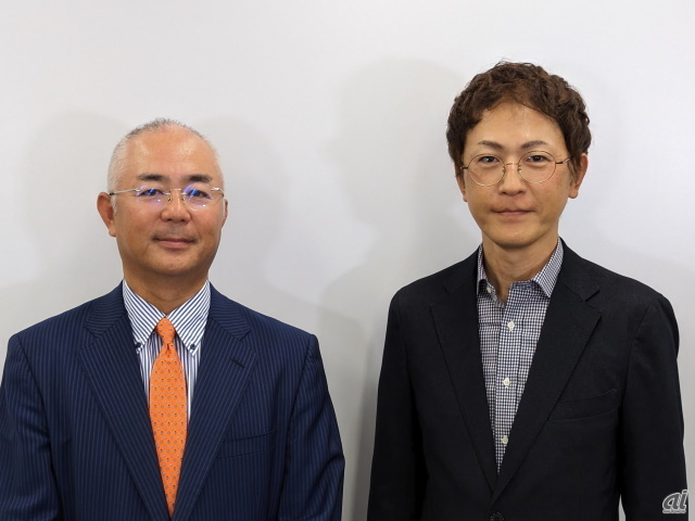キンドリルジャパン 代表取締役社長 上坂貴志氏（左）と執行役員 CTO兼CISO 澤橋松王氏