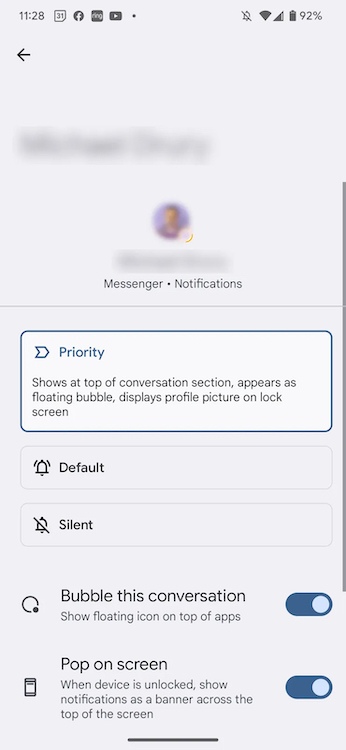 Androidで会話を「優先」リストに追加するのは簡単だ。