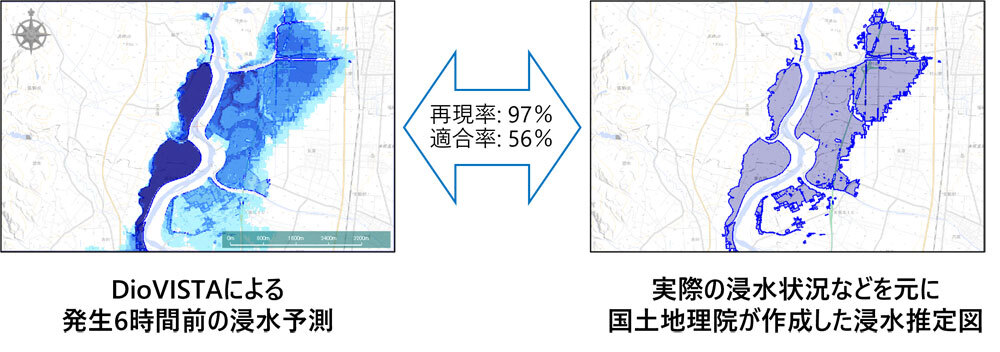 シミュレーションの結果（出典：日立製作所報道発表資料）