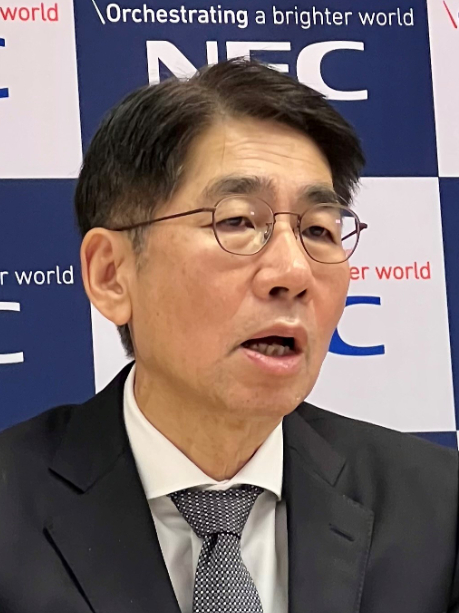 NEC 代表取締役 執行役員社長 兼 CEOの森田隆之氏