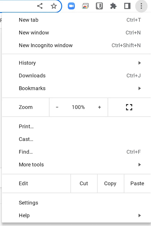 ChromeOSでChromeの「設定」ウィンドウにアクセスする。提供：Jack Wallen/ZDNET