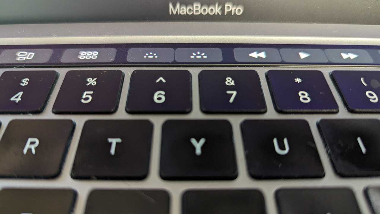 Touch Barを搭載するMacBookでは、Touch Bar上でキーボードの輝度を変更できる。提供： Jack Wallen/ZDNET