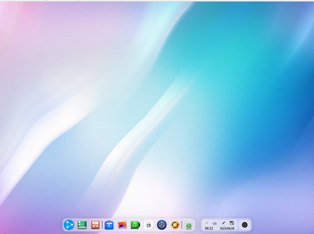 UbuntuDDEのデスクトップ画面