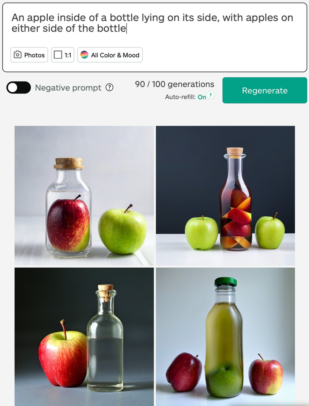 ***
提供：iStock AI生成ツールが生成した瓶とリンゴの画像