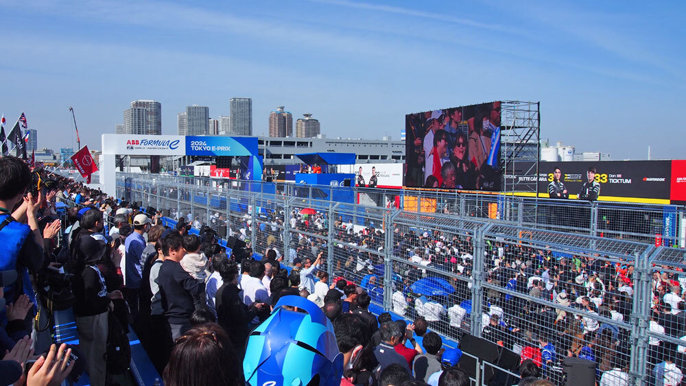 日本初開催となったFormula e 東京 E-Prix。レース本番の当日は好天に恵まれた