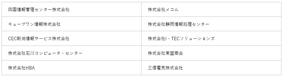 現時点での参加企業