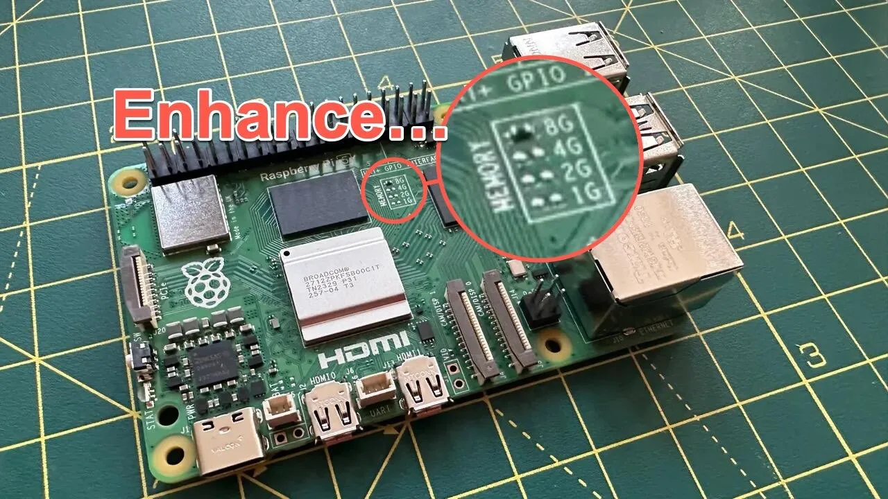 Raspberry Pi 5のボードは8、4、2、1GBのRAMに対応しているようだ(これは8GBバージョン)