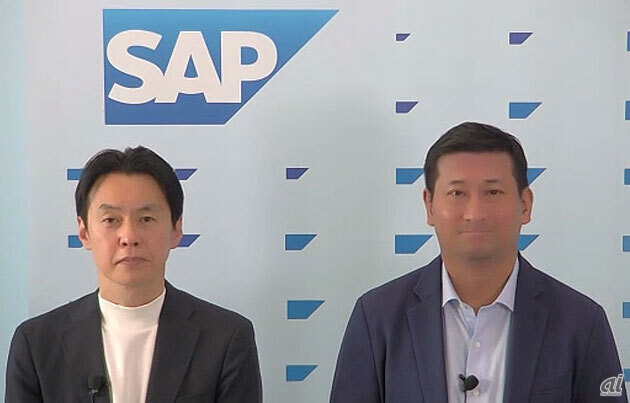 SAPジャパン 常務執行役員 最高事業責任者の堀川嘉朗氏(右)とBusiness Data Cloud ソリューションアドバイザリー部 ソリューションアドバイザーエキスパートの椛田后一氏