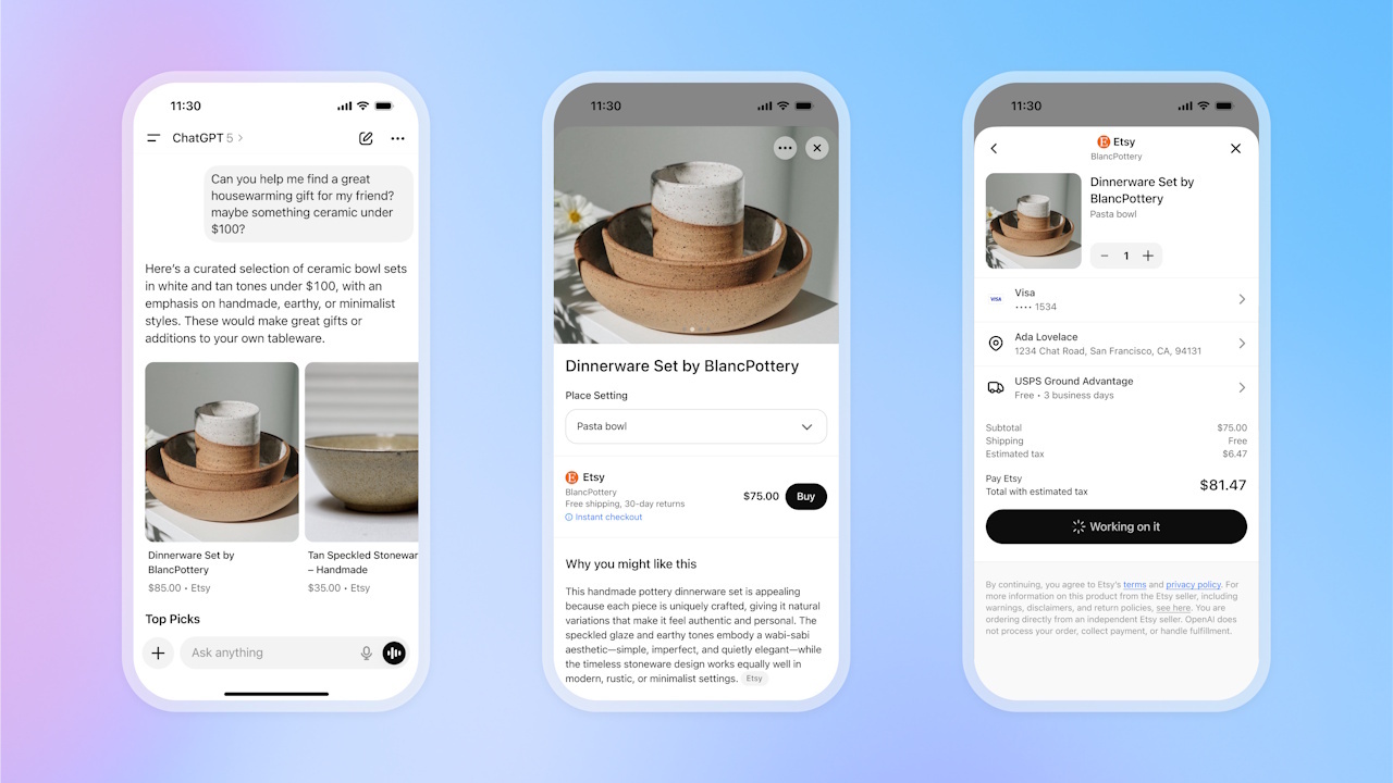 OpenAI、「ChatGPT」に商品購入機能「Instant Checkout」を追加