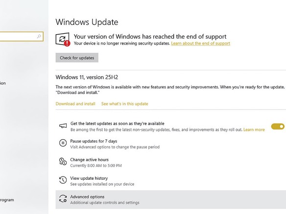 Windows 10」、「ESU」に登録したPCで「サポート終了」の誤表示