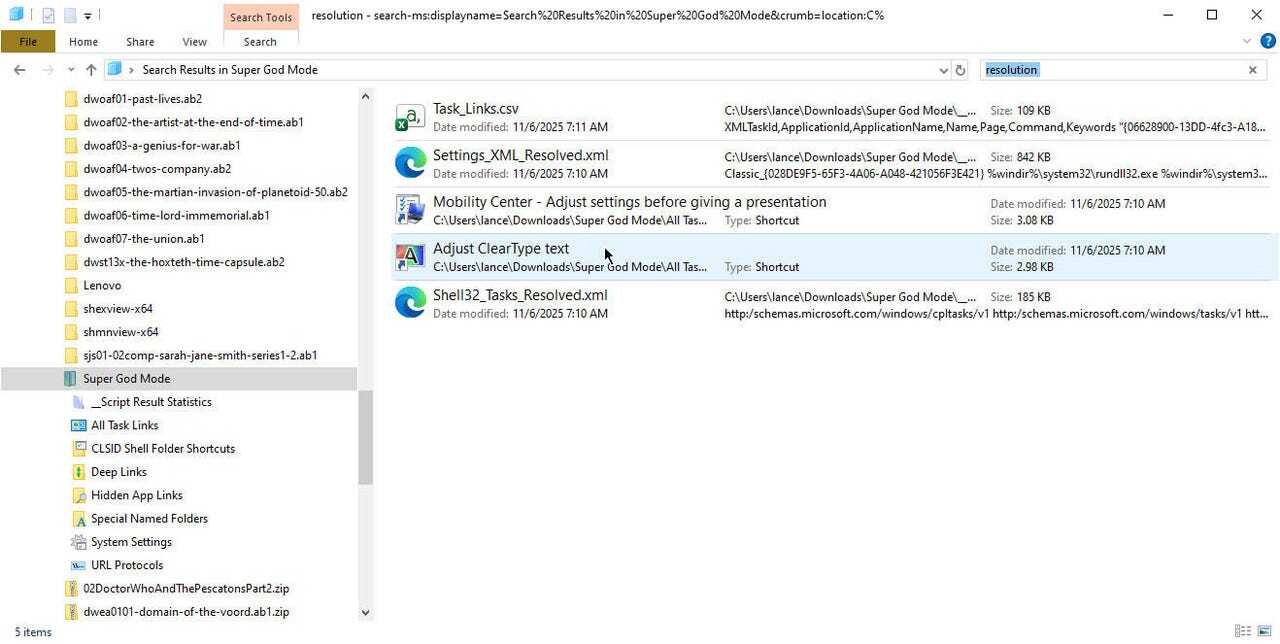 「Windows」の「Super God Mode」を試してみた--全設定を一括表示する便利ツール - 7/7 - ZDNET Japan