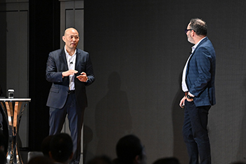 Geodesic Japan合同会社 カントリーマネージャー 尾辻マーカス氏（左）