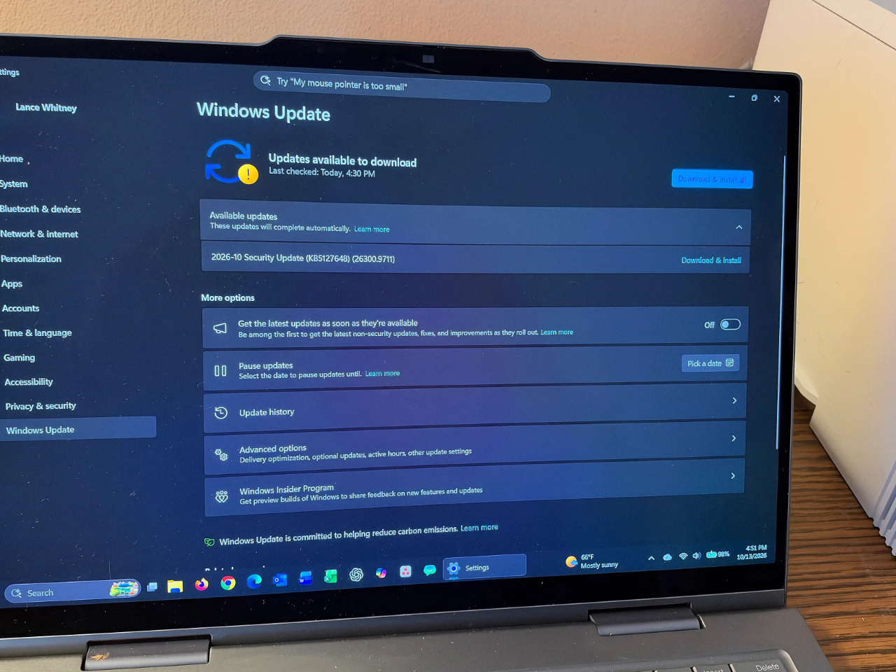 Windows 10月更新で1400件超の脆弱性を修正、Windows 11 26H2へのアップデートを推奨