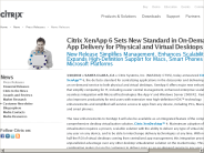 Citrix Systems ? Citrix XenApp 6 Sets New Standard in On-Demand App Delivery