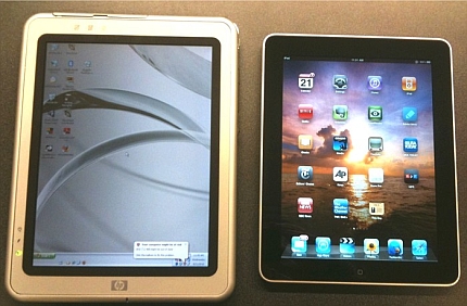 Hewlett-Packardのタブレット型PCとAppleのiPad