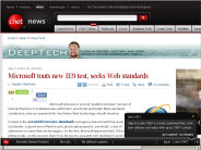 Microsoft touts new IE9 test, seeks Web standards | Deep Tech - CNET News