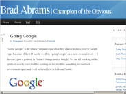Going Google ? Brad Abrams