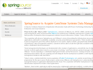 Springsource to Acquire Gemstone Systems Data Management Technology | SpringSource