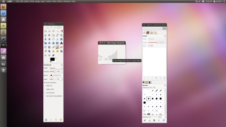 図A Ubuntu Unityのデスクトップ