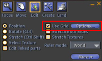 「Edit」画面の「Use Grid」