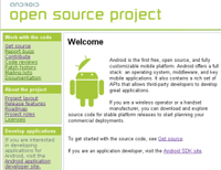 Googleは、「Android Open Source Project」サイトでAndroidのソースコードなどを正式に公開した。