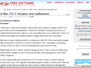 Mac OS X mistakes and malfeatures - Free Software Foundation
