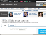 Network Specialist Brocade Up for Sale - WSJ.com