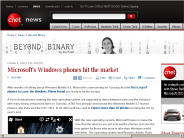 Microsoft’s Windows phones hit the market | Beyond Binary - CNET News
