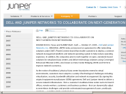 Dell and Juniper Networks to Collaborate on Next-Generation Networking - Juniper Networks