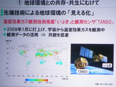 温室効果ガスを監視する「TANSO」（画像をクリックすると拡大します）