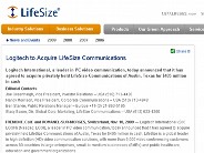 Logitech Announces Plans to Acquire LifeSize Communications | Press Release