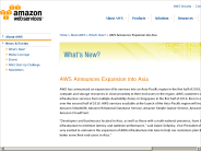 AWS Announces Expansion into Asia