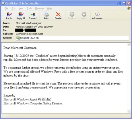 図3：マイクロソフトの名を騙ったメール※クリックで拡大画像を表示