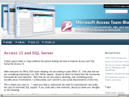 Microsoft Access Team Blog ： Access 15 and SQL Server