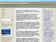 Windows Server Division WebLog ： Windows Server and Windows Azure come together in a new STB organization： the Server & Cloud Division